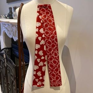 Coach heart scarf for purse or neck